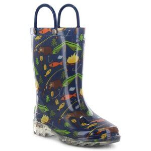 Western Chief Boys Summer Camp Lighted Rainboot, Sizes 8